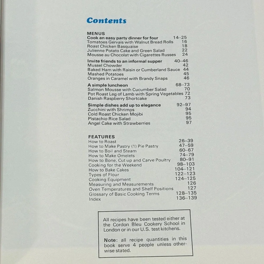 Vintage 1972 Grand Diplôme Cooking Course Vols 1-4 HC Cookbook Gourmet Recipes